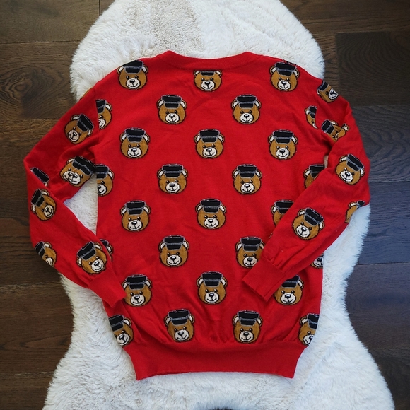 Mochino Couture x Jeremy Scott Teddy Bear Policeman Intarsia Jumper Knit… - Picture 11 of 14